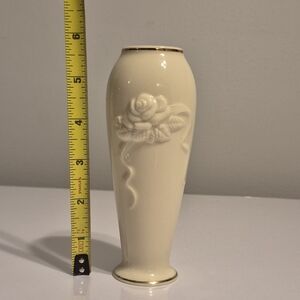 Lenox Ivory Vase with Floral Design